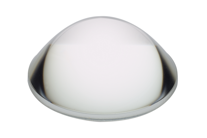 Lentes asféricas - Discos de vidro ou plástico transparentes, pelo menos parcialmente curvados asfericamente, para a refração da luz
