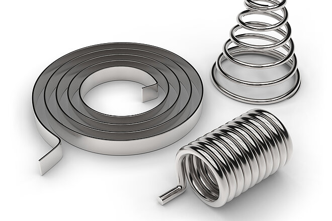 Sprężyny - Elementy metalowe, które mogą ulegać odkształceniom sprężystym, np. sprężyny śrubowe.
